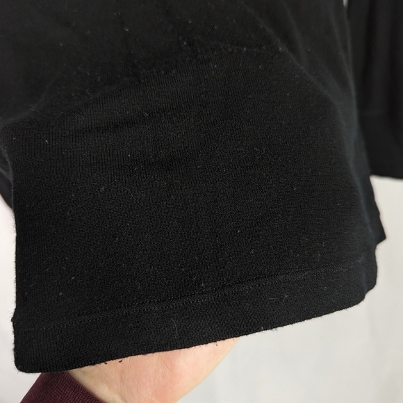 Ibex Woolies 220 Black Merino Wool Quarter Zip Pullover Baselayer Top - Picture 4 of 7